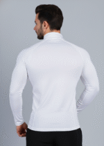 Unisex Zip Pullover White - Image 3